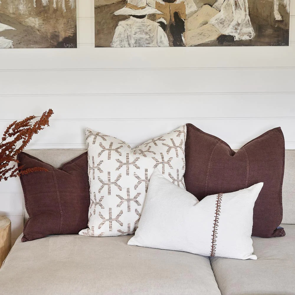 Luca Cushion | Choc 50 x 50