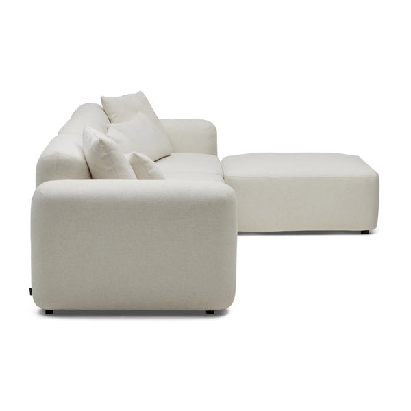 Pascal Modular Sofa 3 Seat with Chaise | Ivory