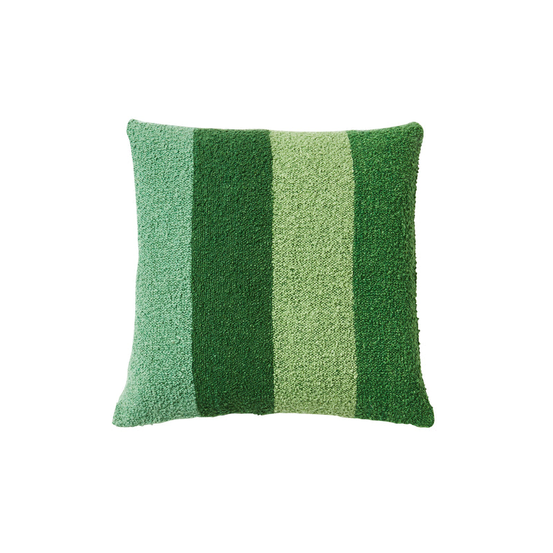 Boucle Wide Stripe Cushion | Green