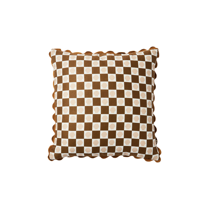 Shell Check Cushion | Rust