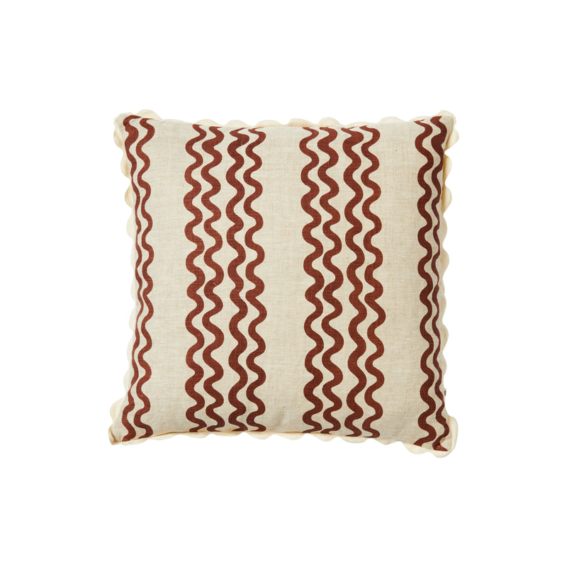 Double Waves Cushion | Rust