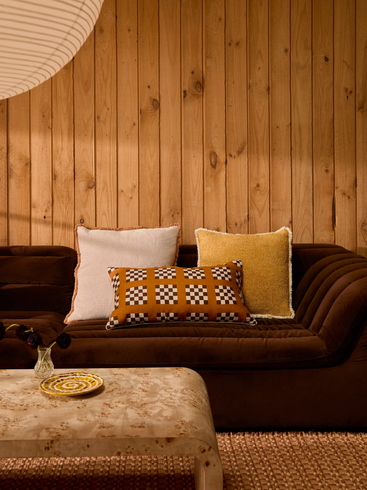 Lattice Tan Cushion
