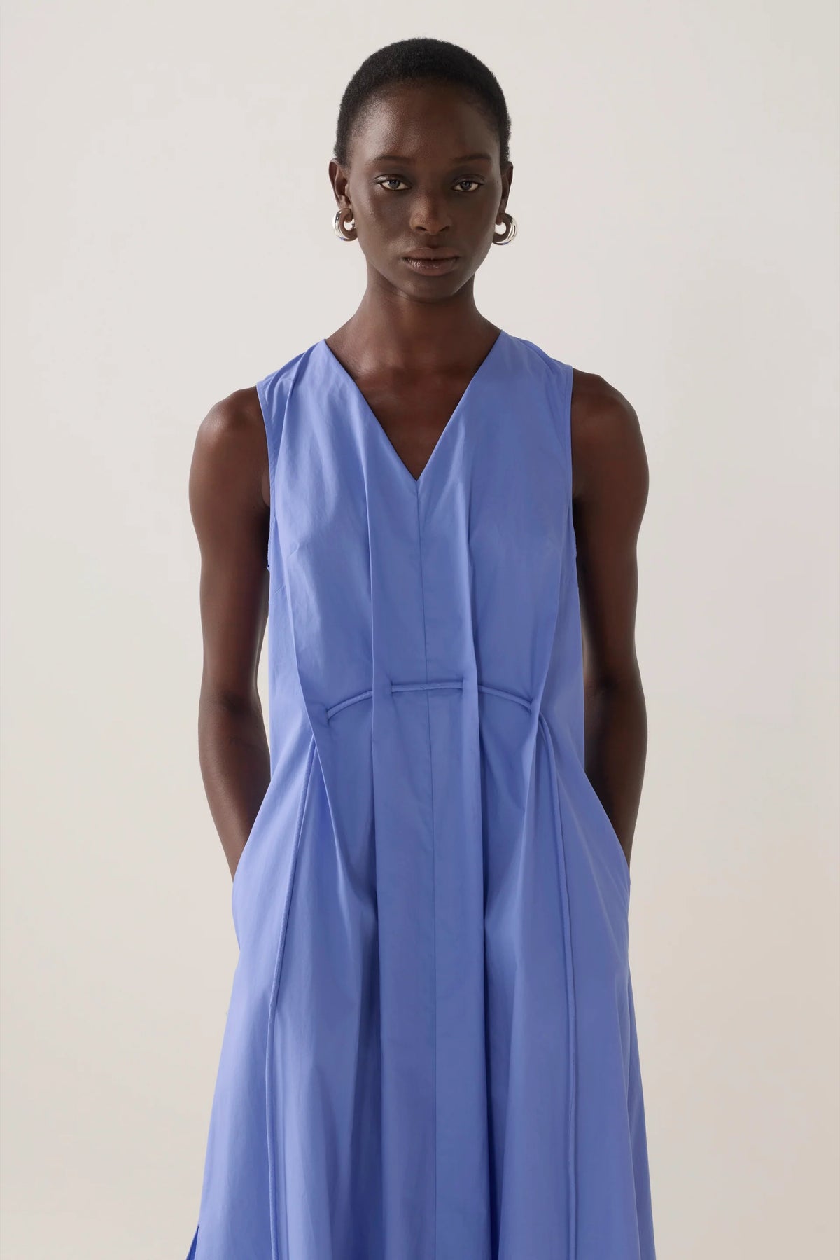 Frankie Dress | Cornflower Poplin