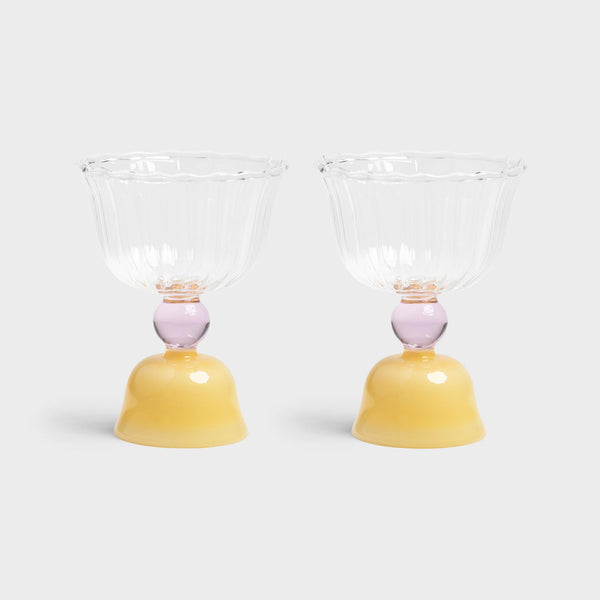 Glass Tulip Set 2 | Caramel