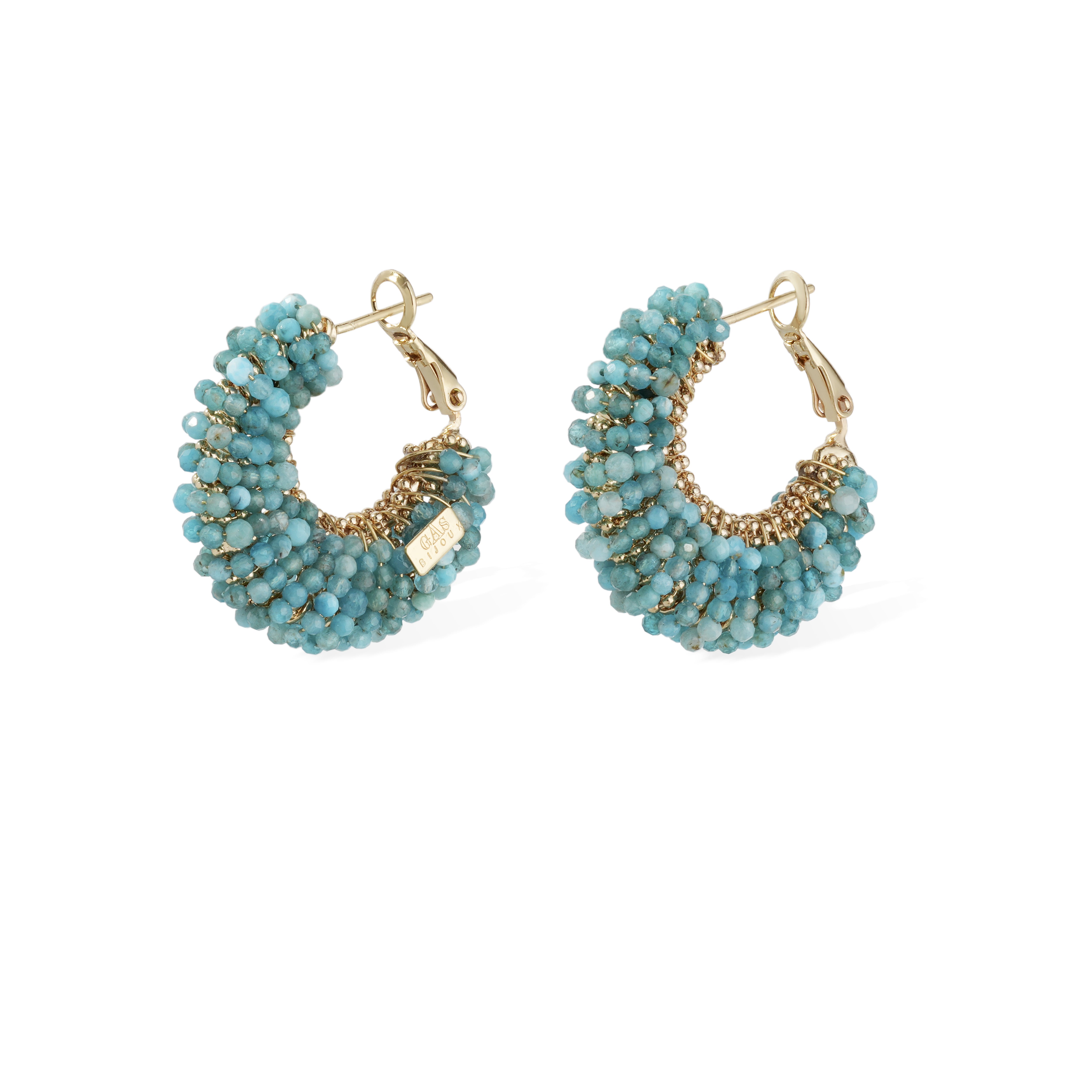 Izzia Earrings | Blue Apatite