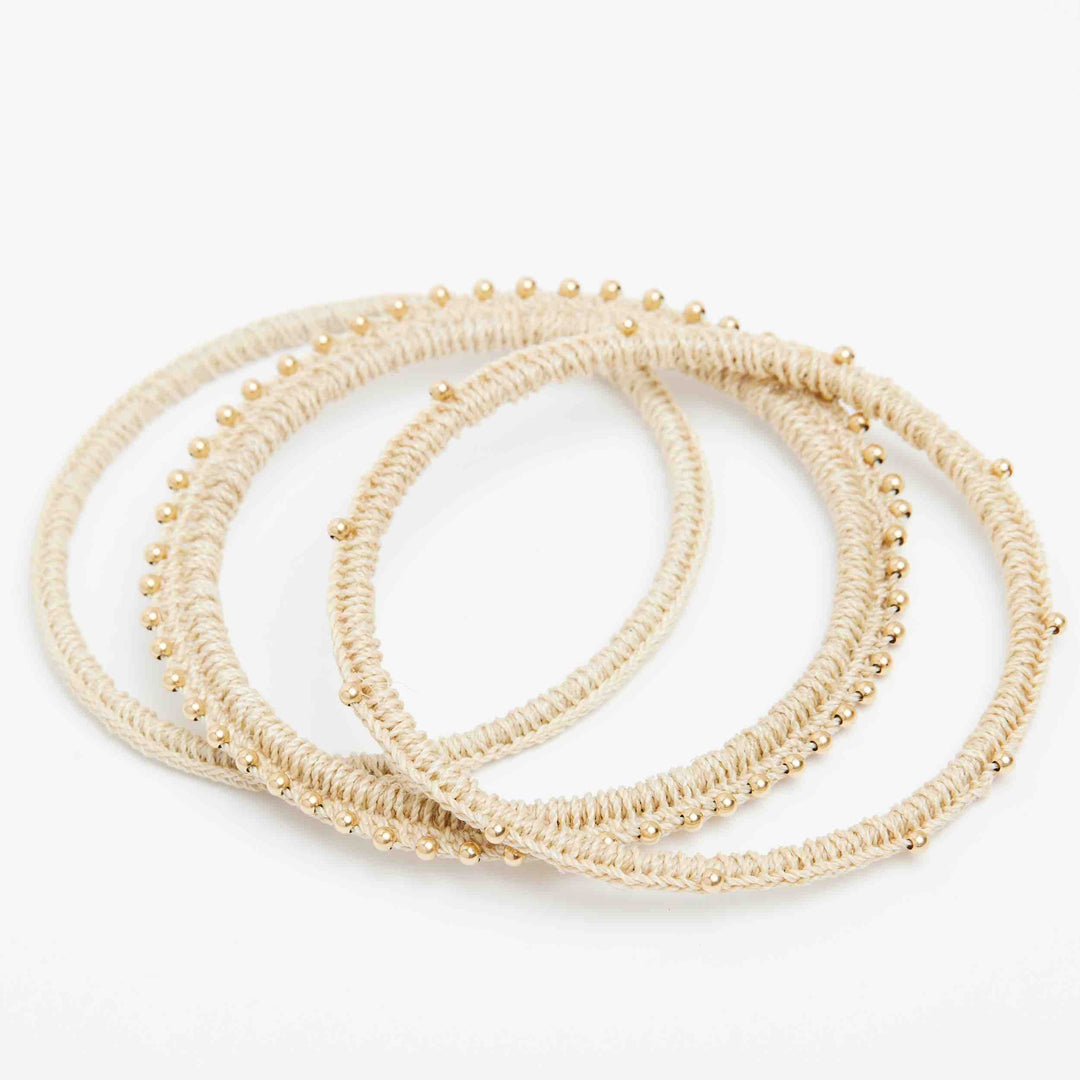 Luxe Woven Bangle Set