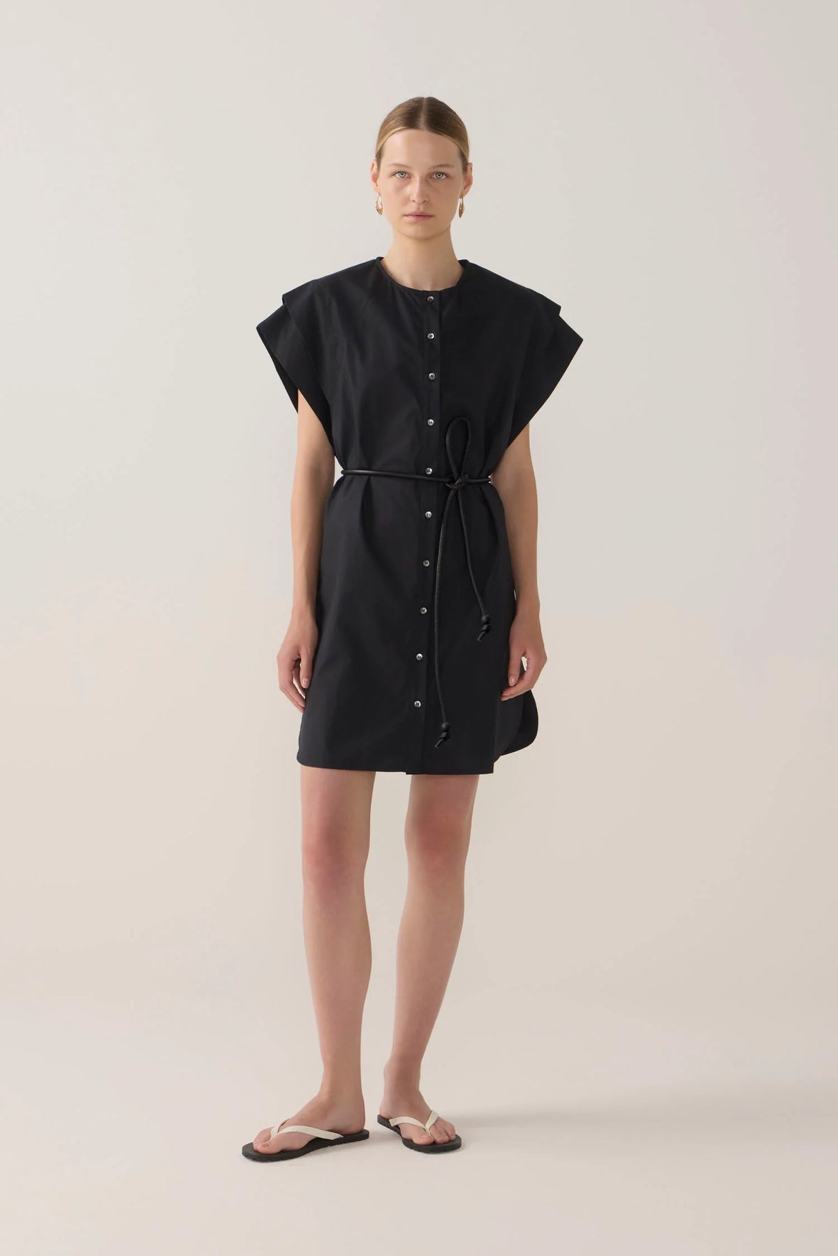 Maria Dress | Black Cotton Tencel