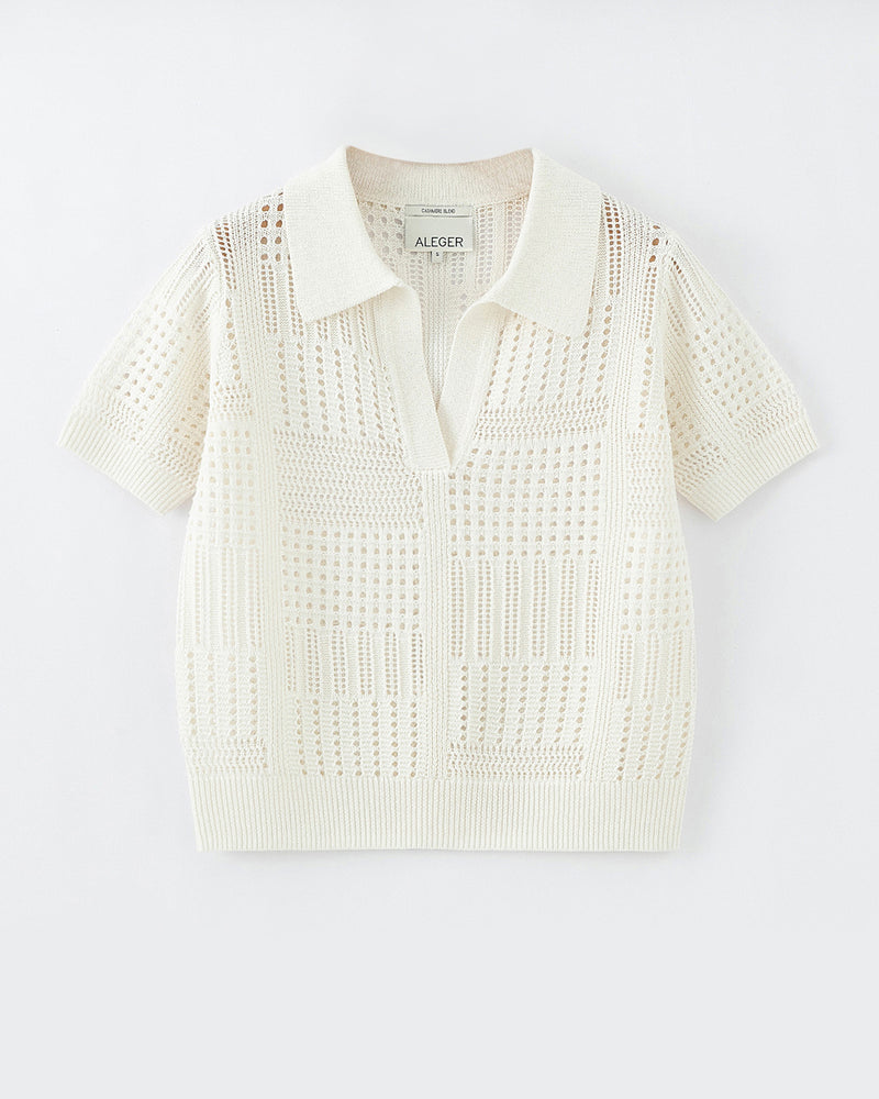 N.257 Multi Pointelle Top