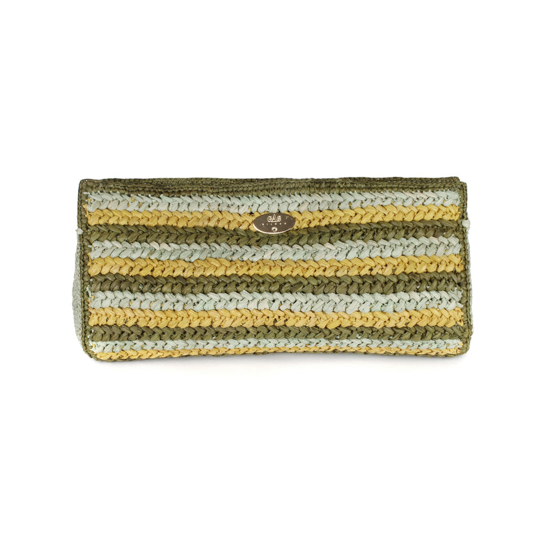 Uptown Raffia Clutch