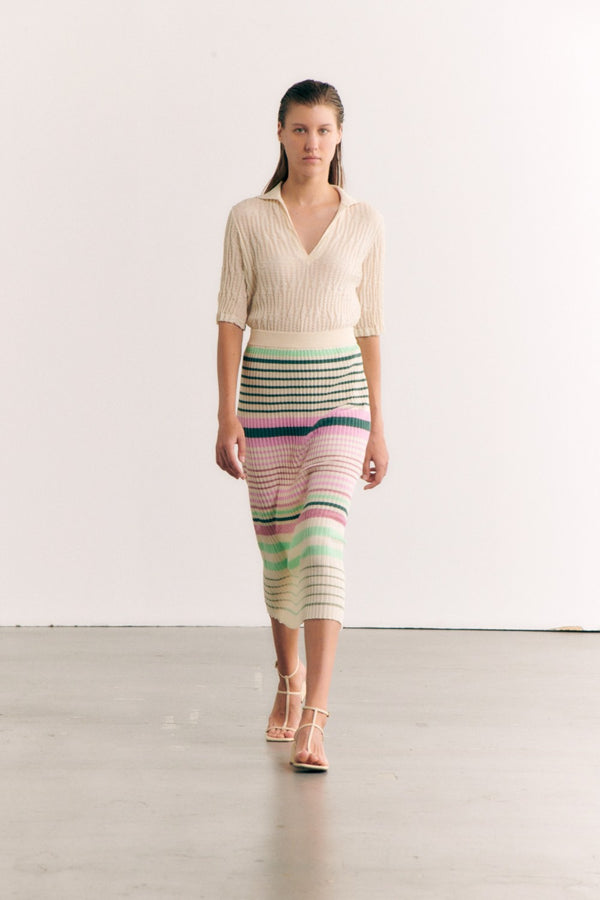 Pleated Midi Skirt