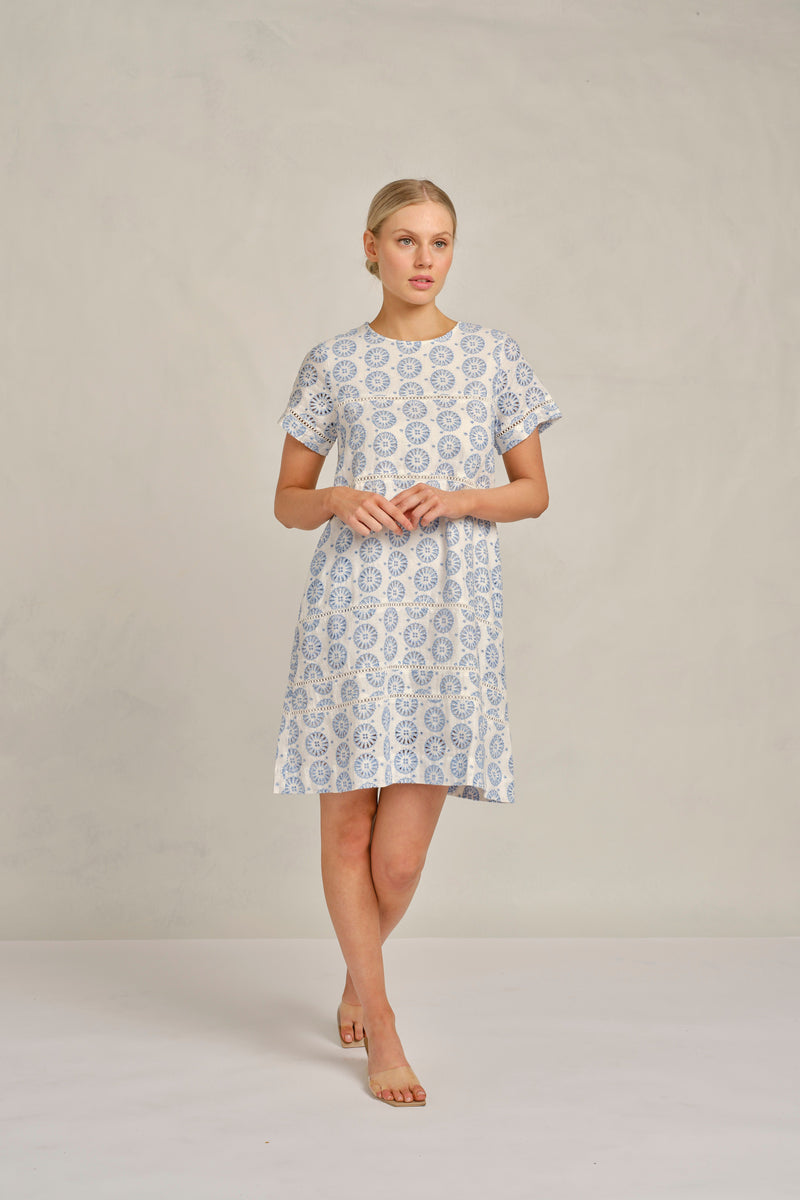 Claudette Posy Dress - Bluebell