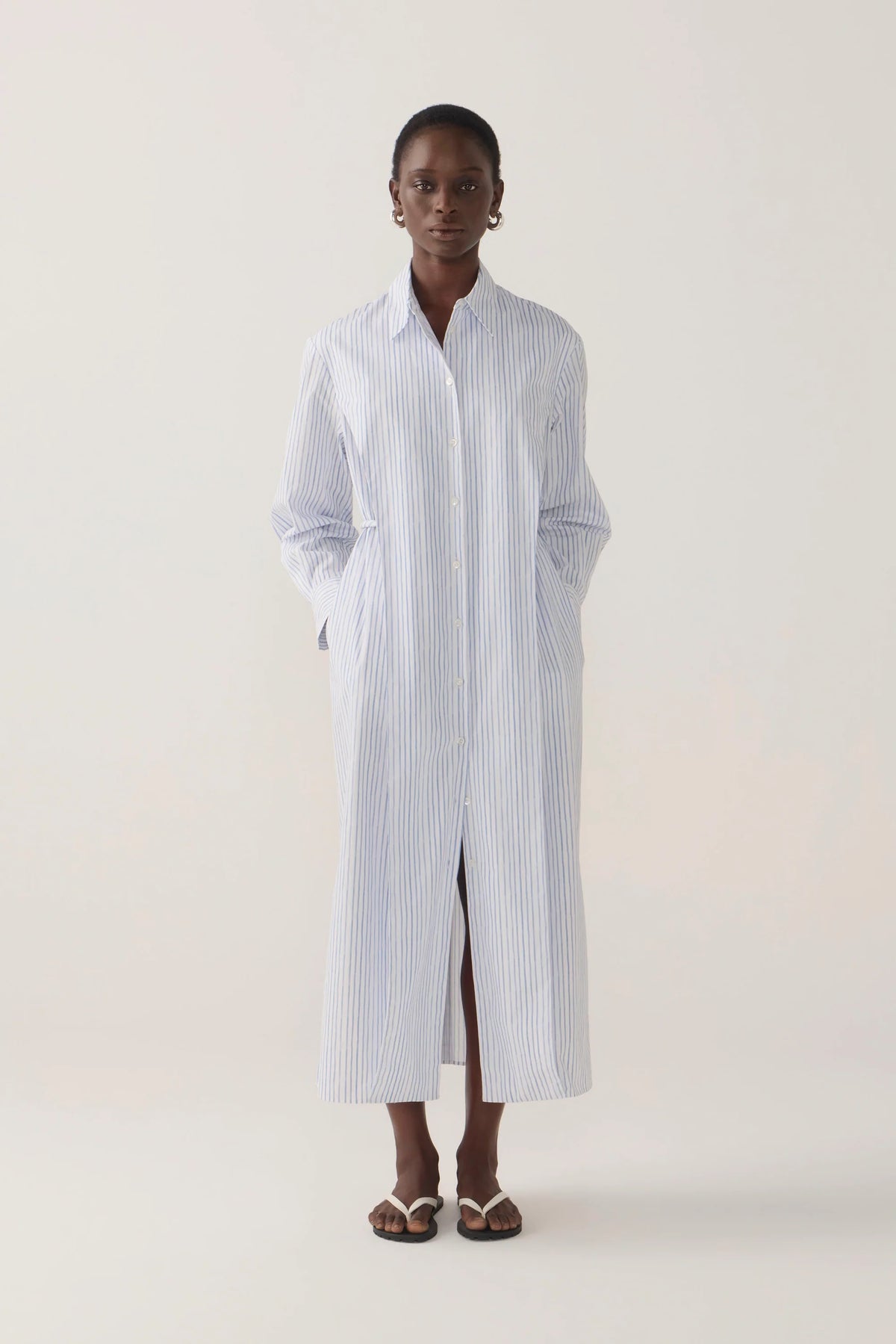 Rumi Dress | Blue Double Stripe