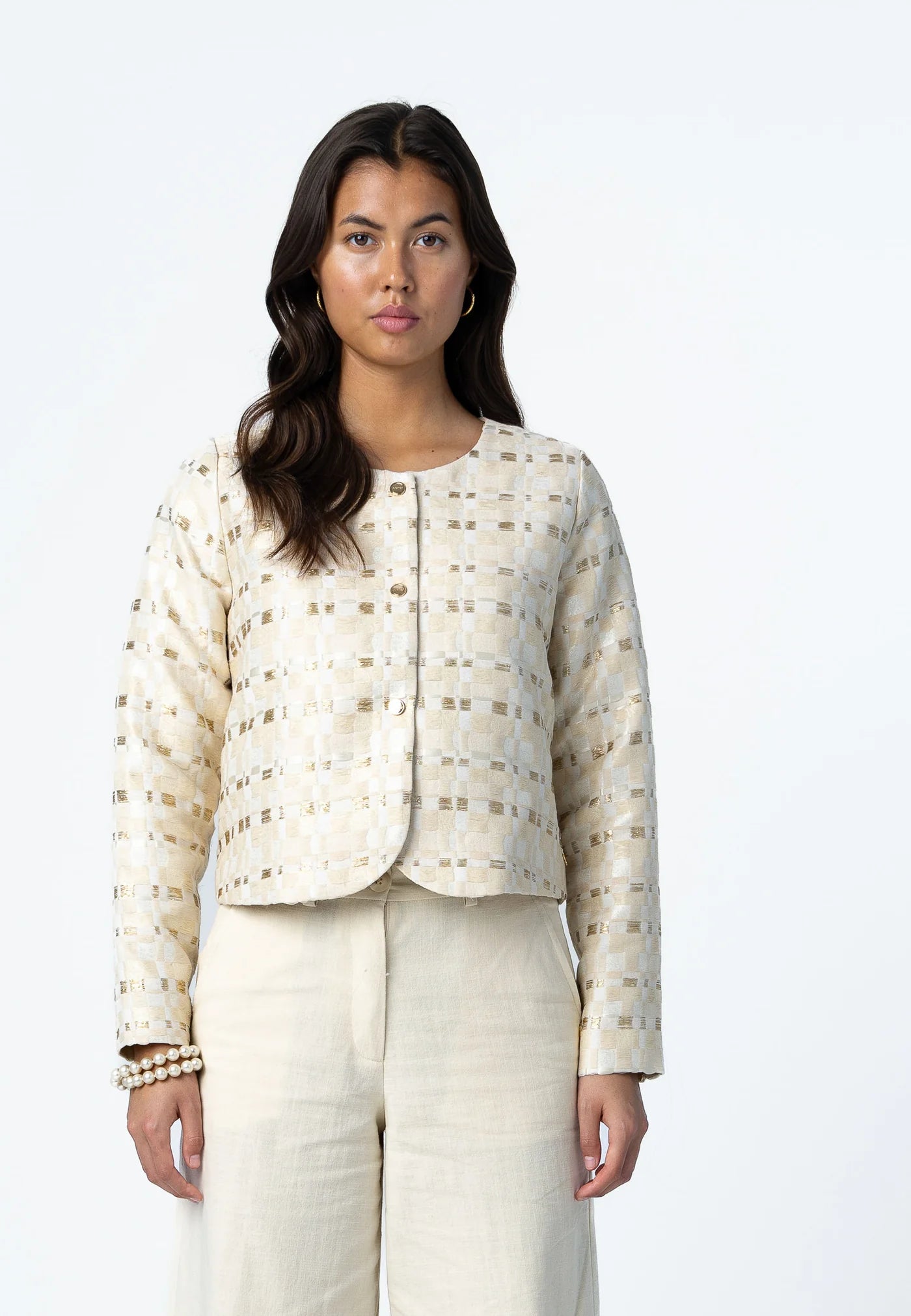 Shimmer Jacquard Jacket