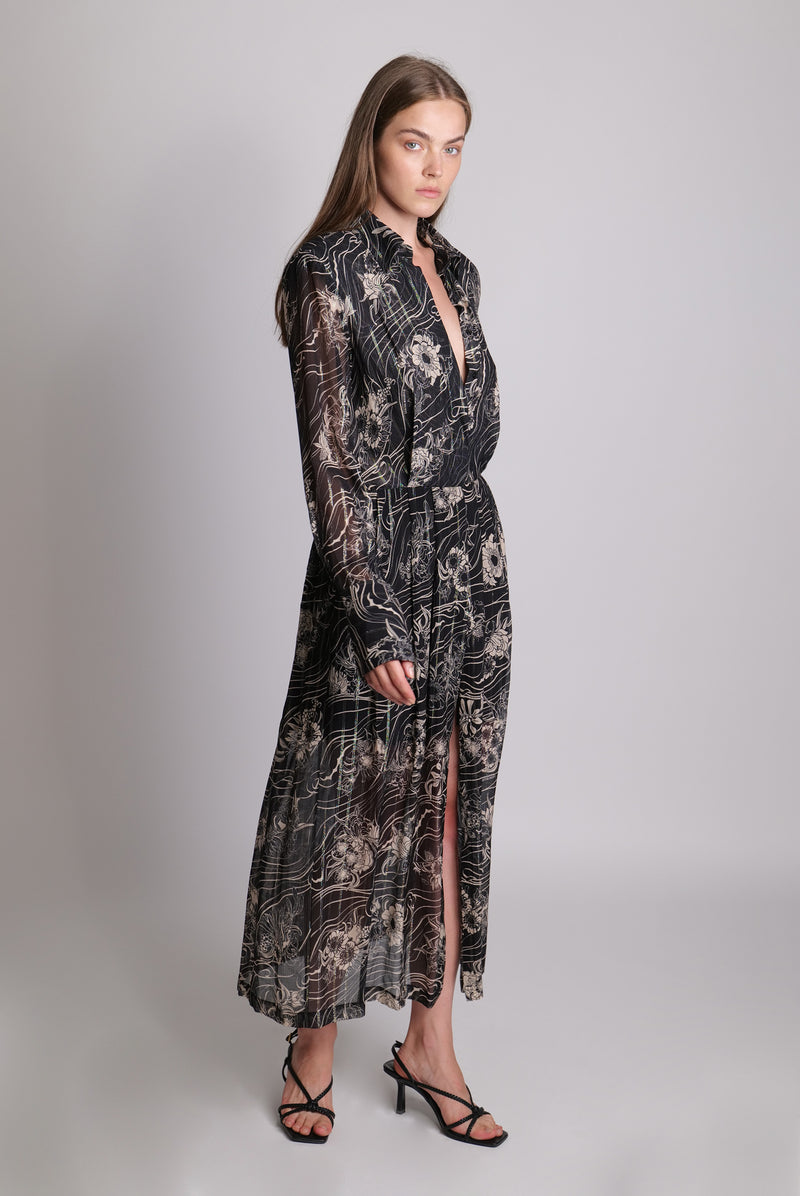 Finita Dress | Black Print