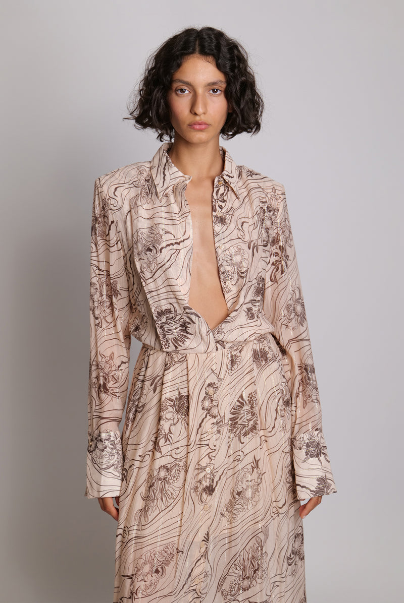 Finita Dress | Nude Print