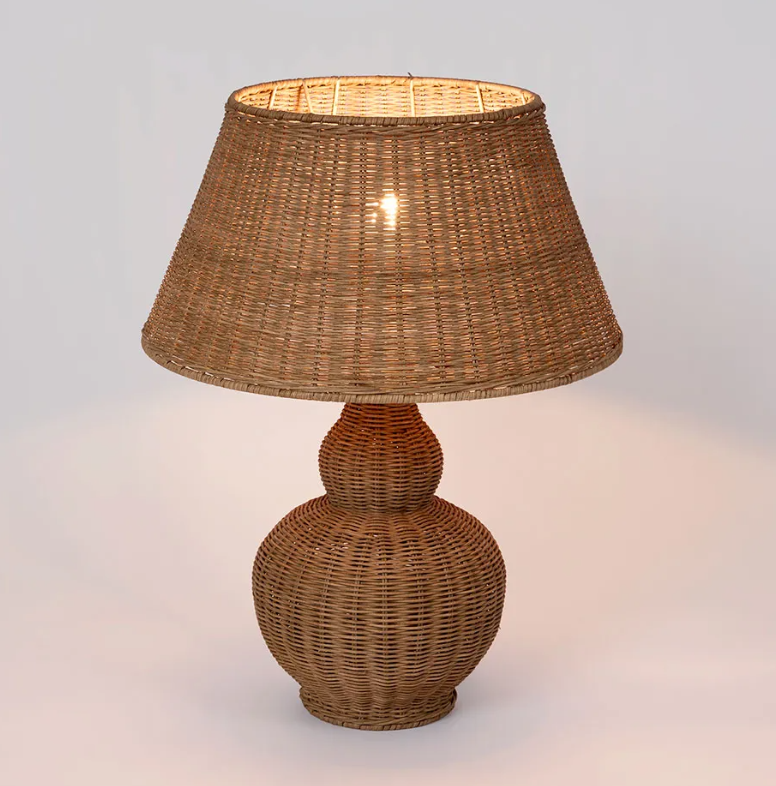 Brolley Rattan Table Lamp