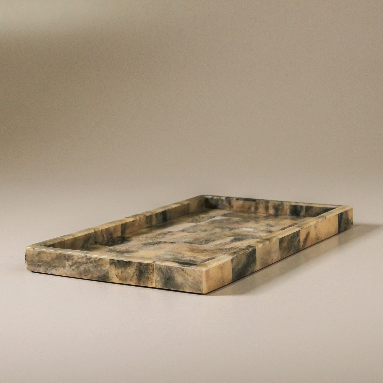 Sepia Horn & Resin Tray