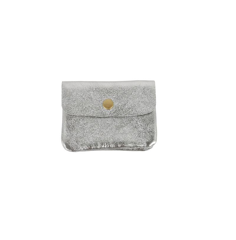 Metallic Coin Purse | Grey