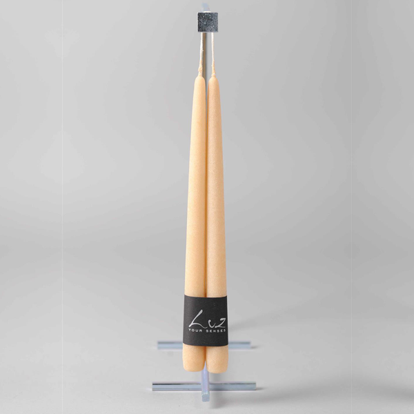 Taper Candle Pair | Suede Sand