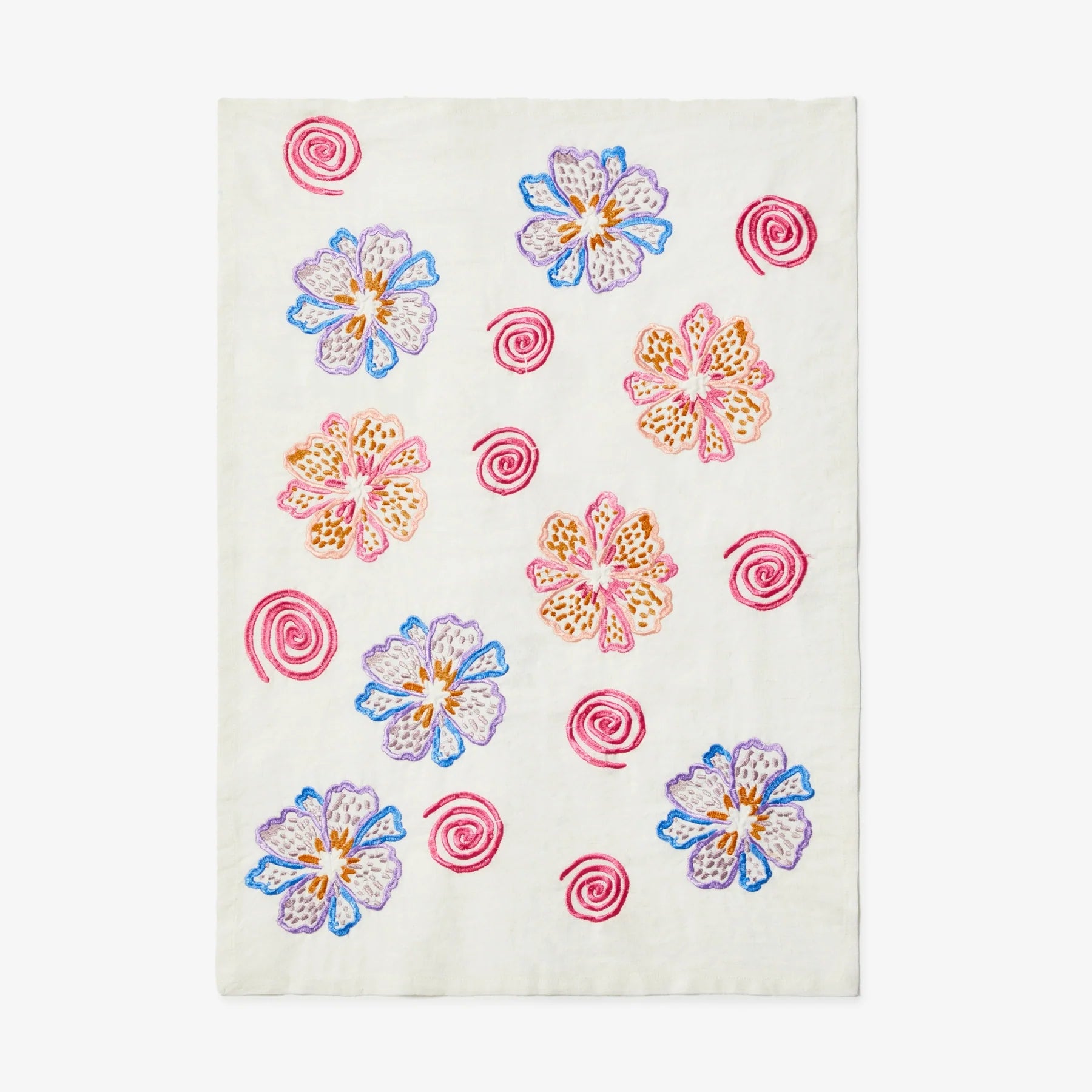 Embroidered Candy Multi Tea Towel