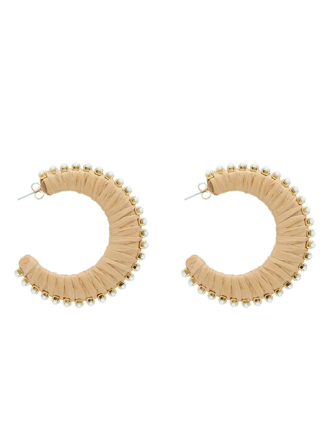 Raffia Pearl Earrings