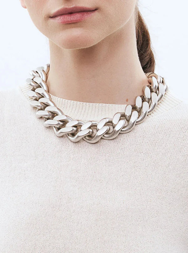 Flat Chain Necklace | Silver Vintage