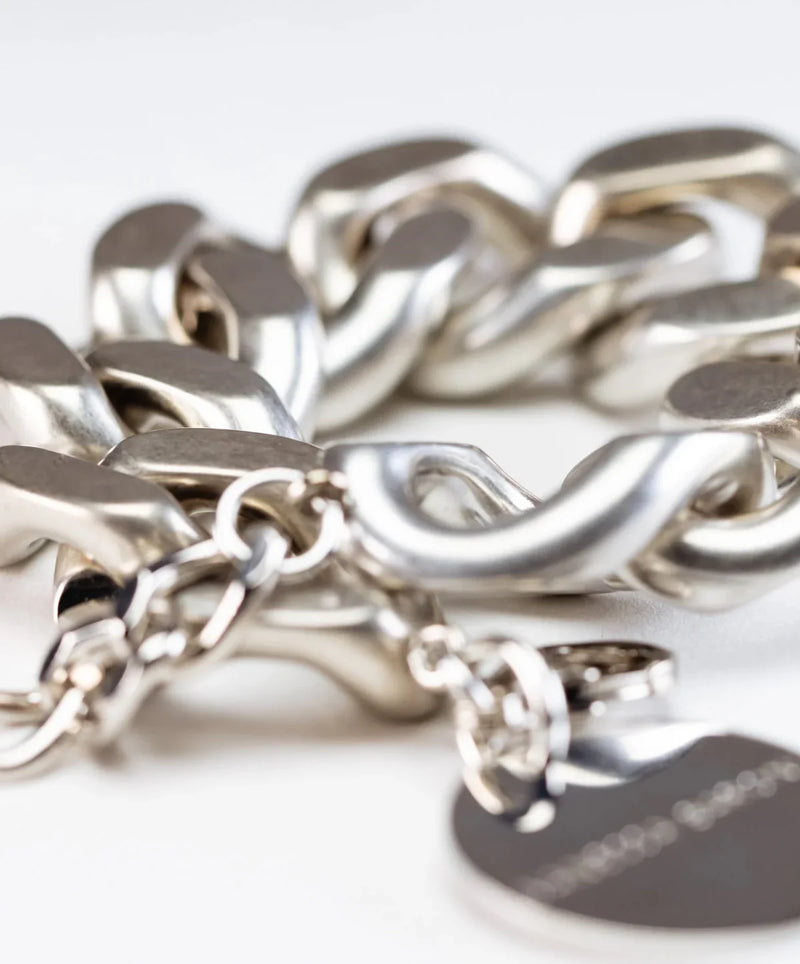 Flat Chain  Bracelet | Silver Vintage
