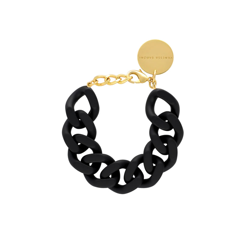 Flat Chain Bracelet | Matte Black