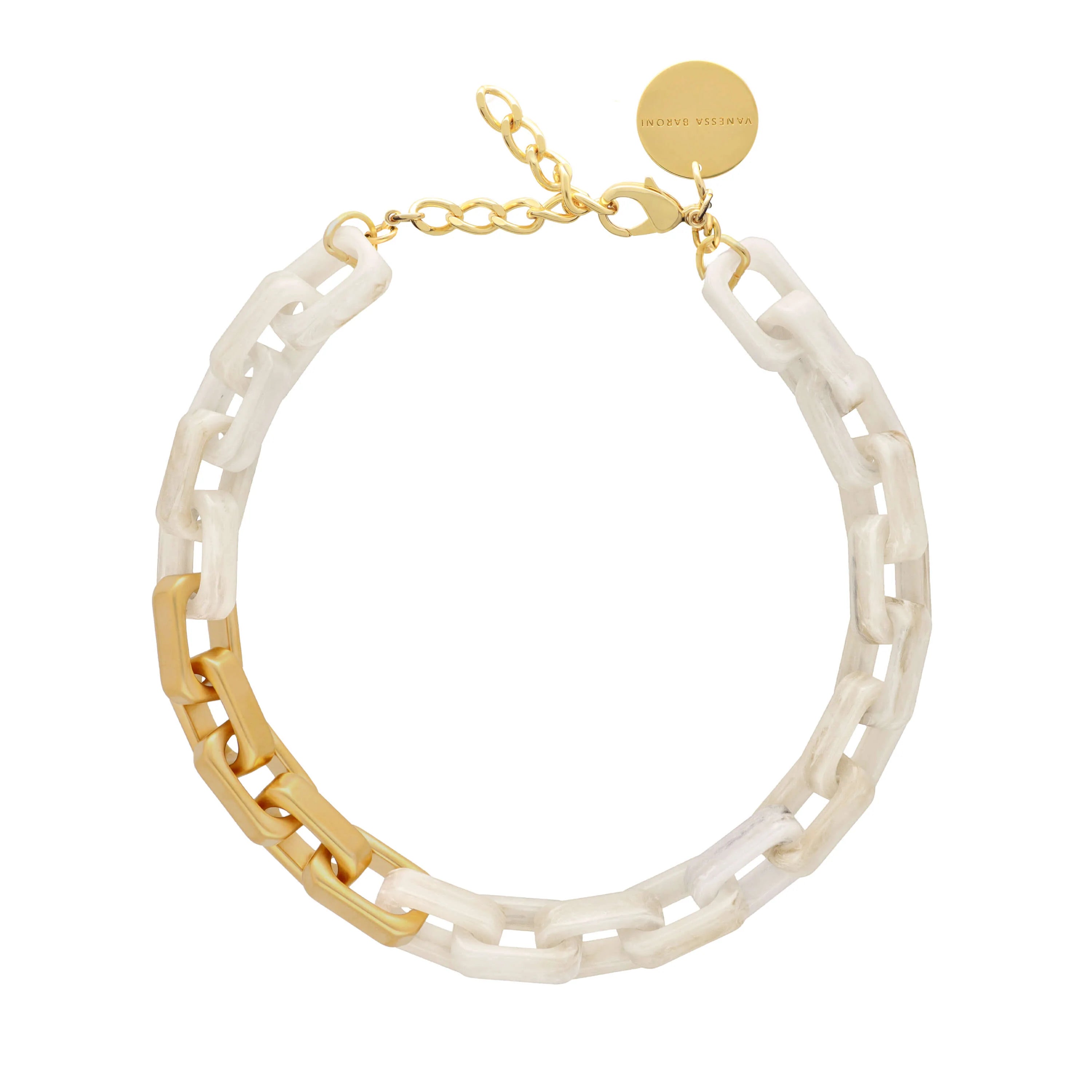 Tank Necklace | White Marble
