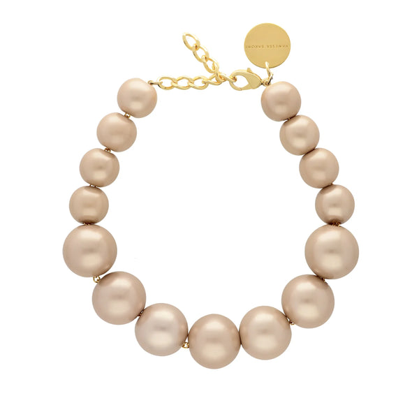 Beads Necklace | Champagner Pearl