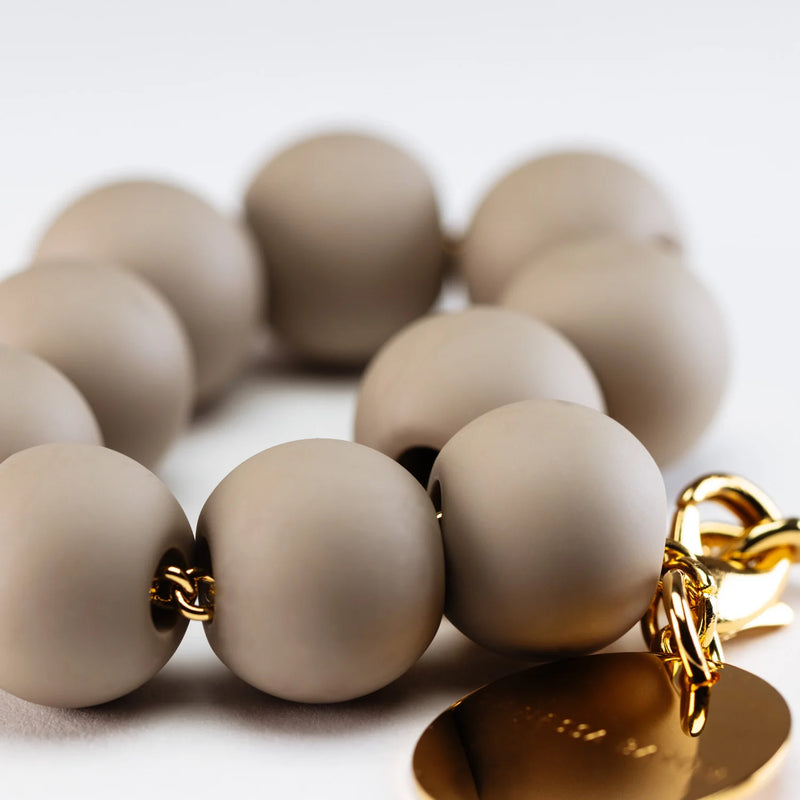 Beads Bracelet | Matt Light Taupe