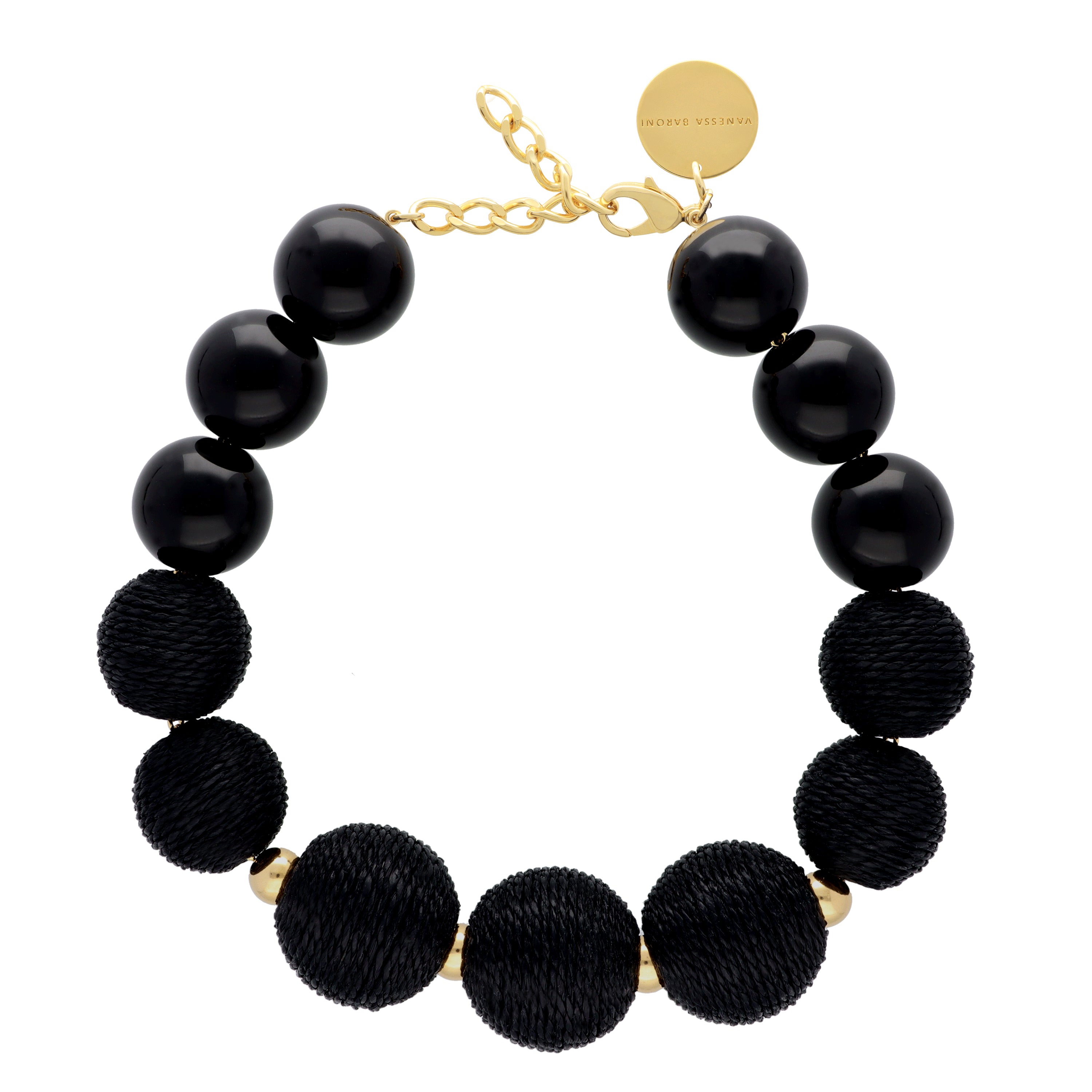 Raffia Necklace | Black