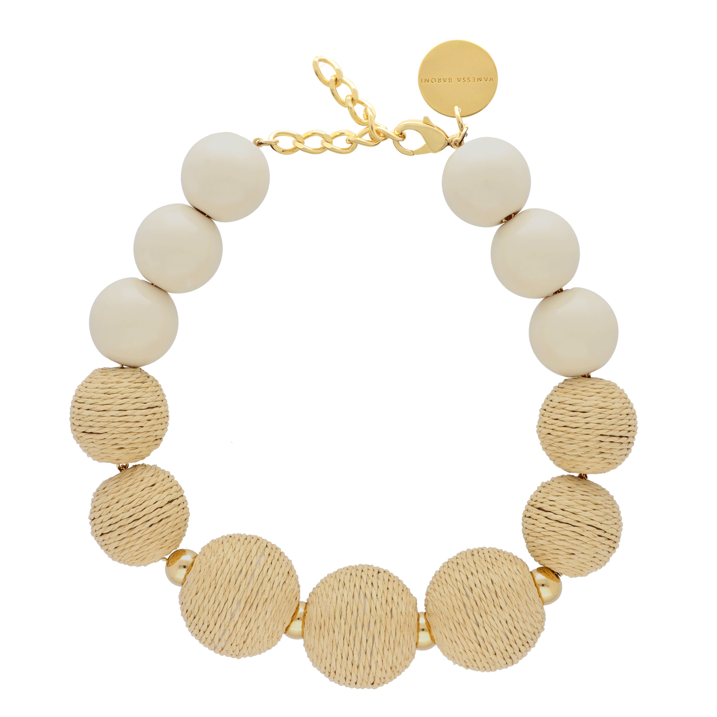 Raffia Necklace | Cream