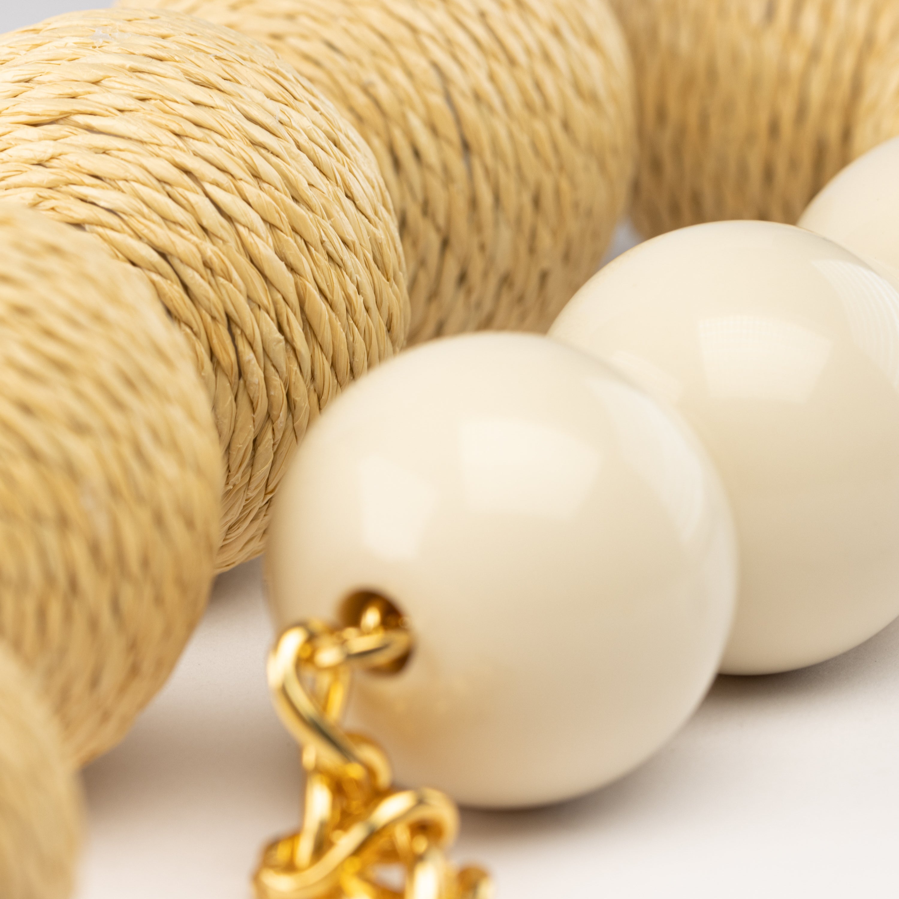Raffia Necklace | Cream