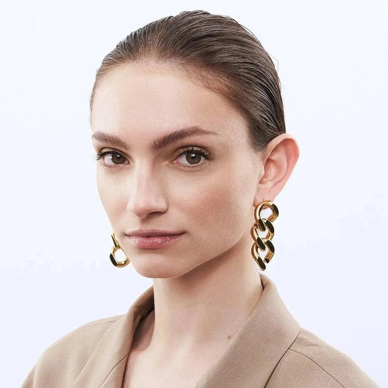 Flat Chain Earring
