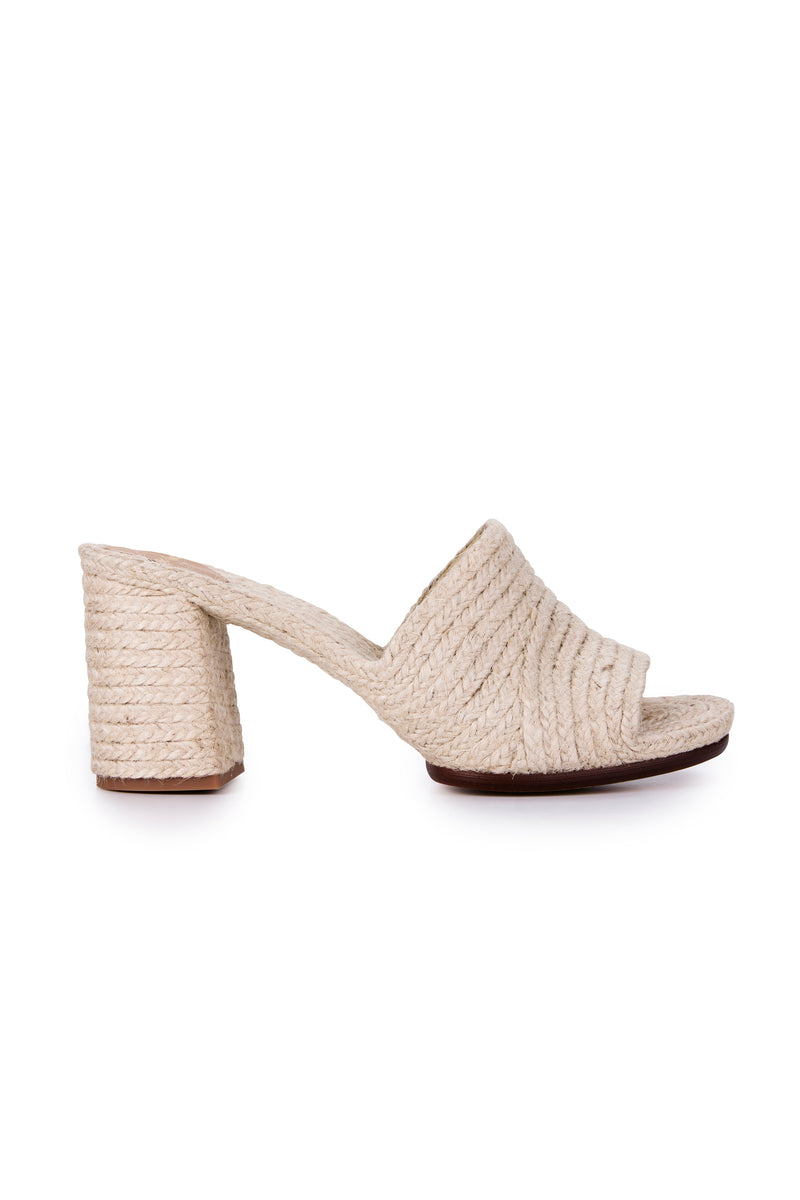 Natural Woven Jute Mule