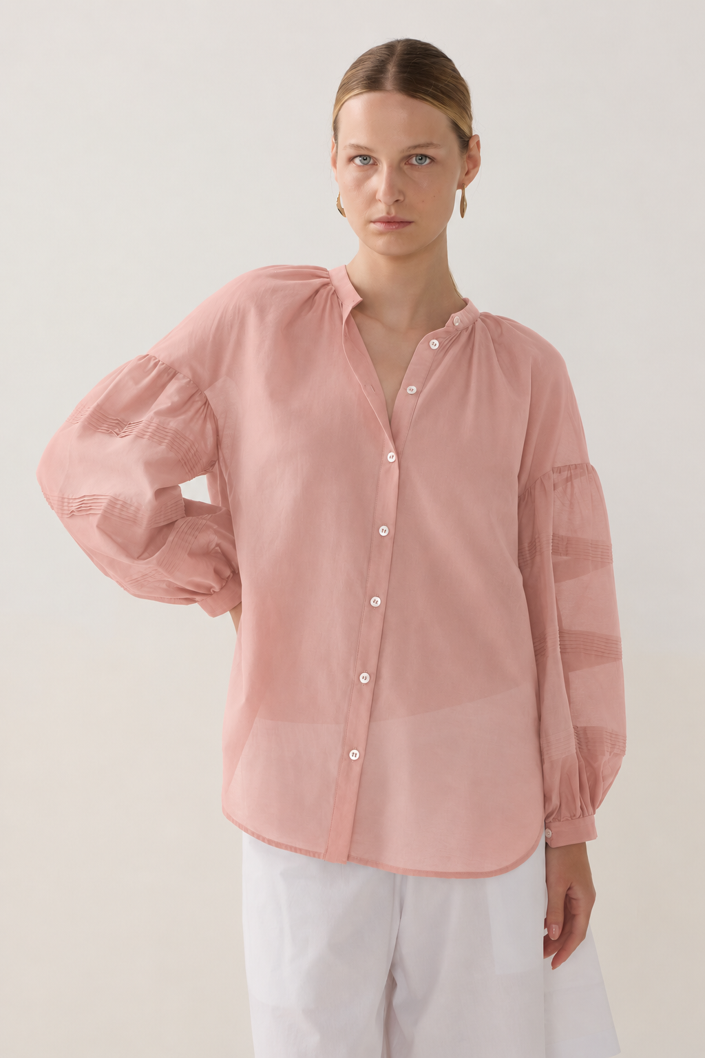 Zelda Shirt| Petal Cotton Silk