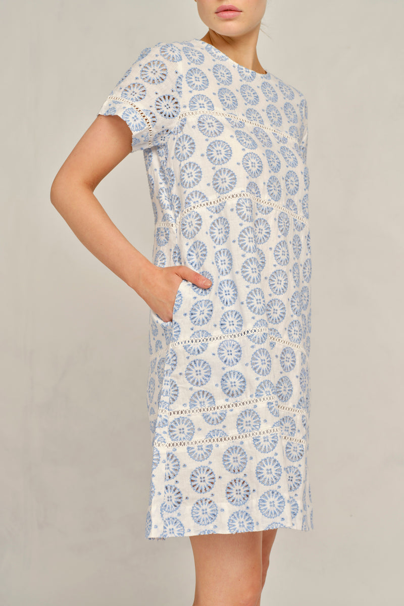 Claudette Posy Dress - Bluebell