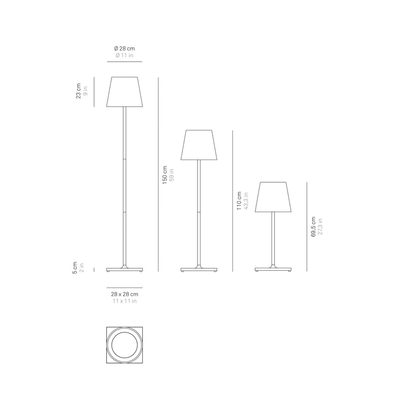 Poldina Pro XXL Portable Floor Lamp | Matt White