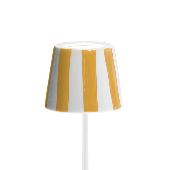 Poldina Striped Ceramic Cover | Yellow
