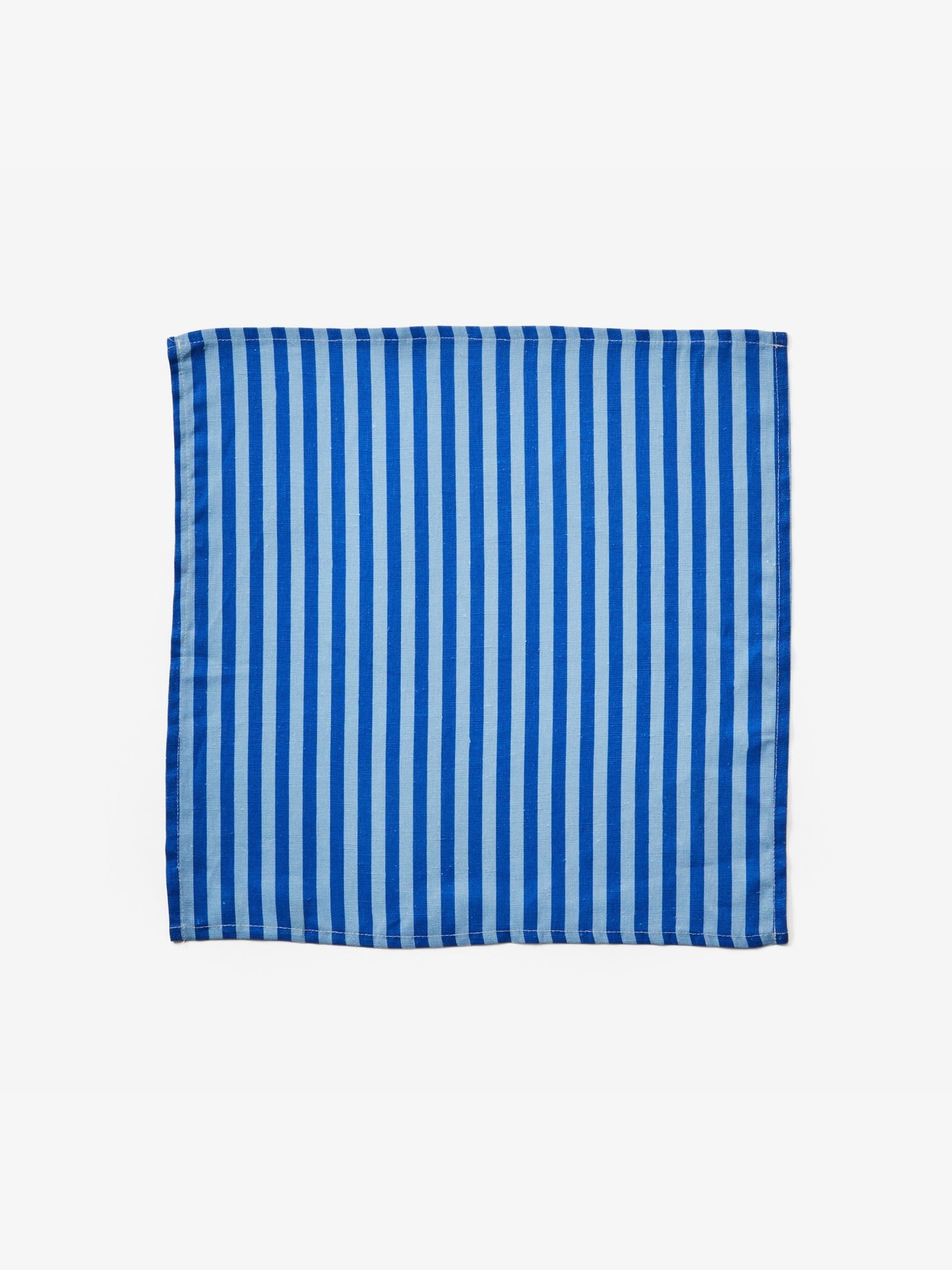 Pinstripe Blue Napkins Set4