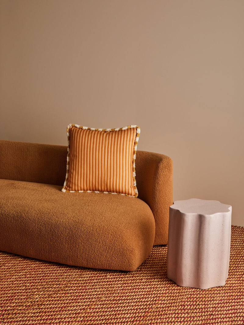 Pinstripe Nutmeg Cushion