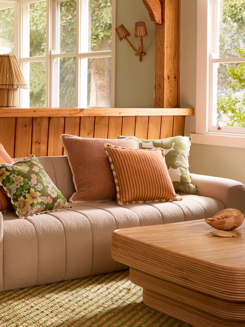 Pinstripe Nutmeg Cushion