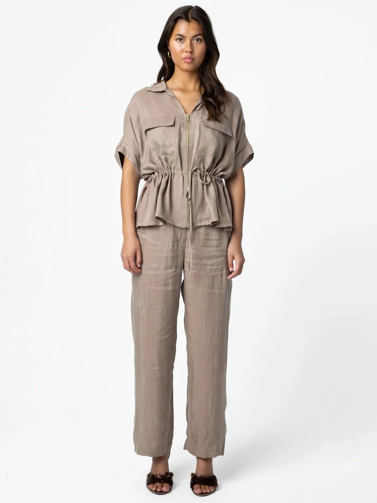 Blouse with Zipper