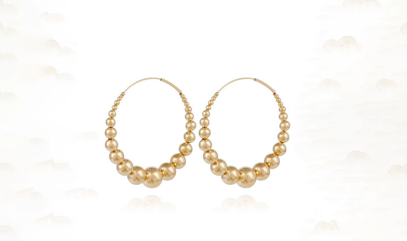 Multi Perle Earrings | Gold