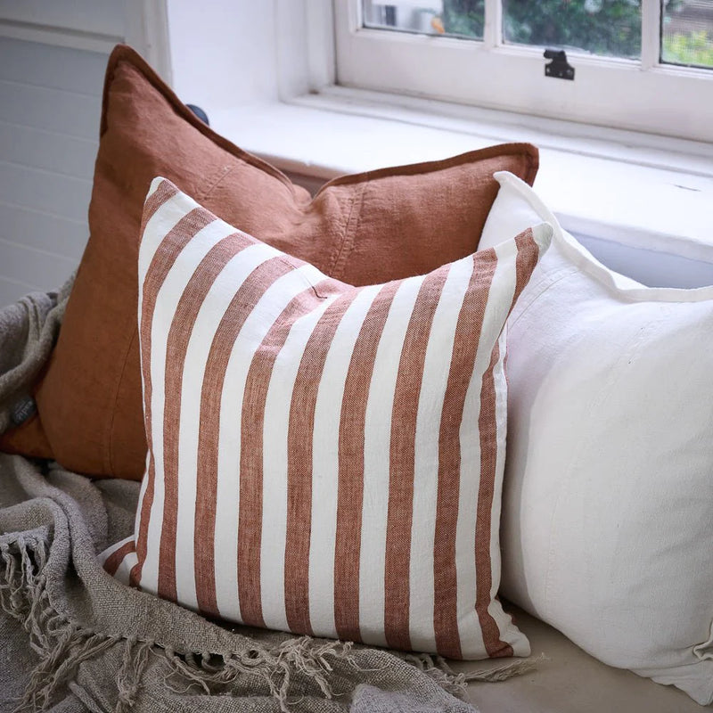 Santi Linen Cushion | White Nutmeg