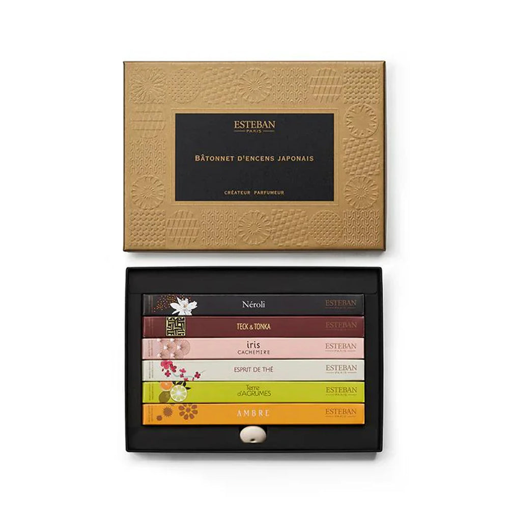 Japanese Incense Set with Round Holder