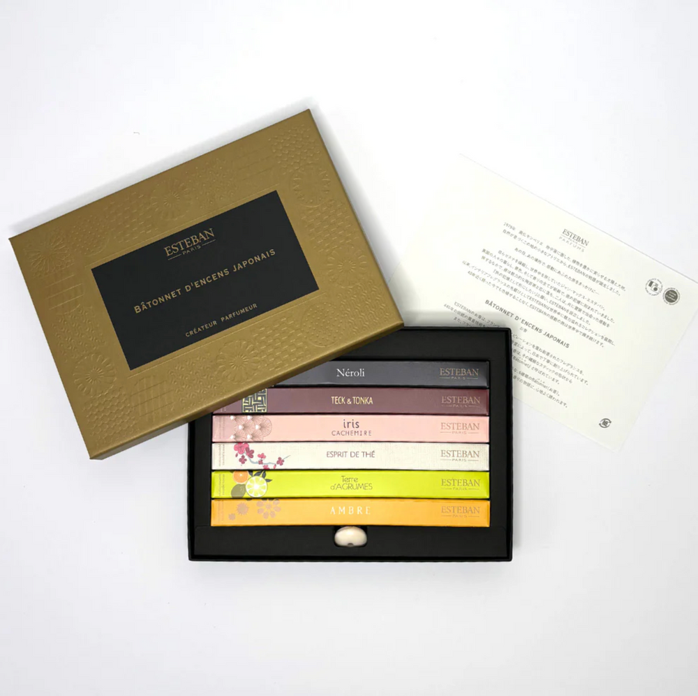 Japanese Incense Set with Round Holder