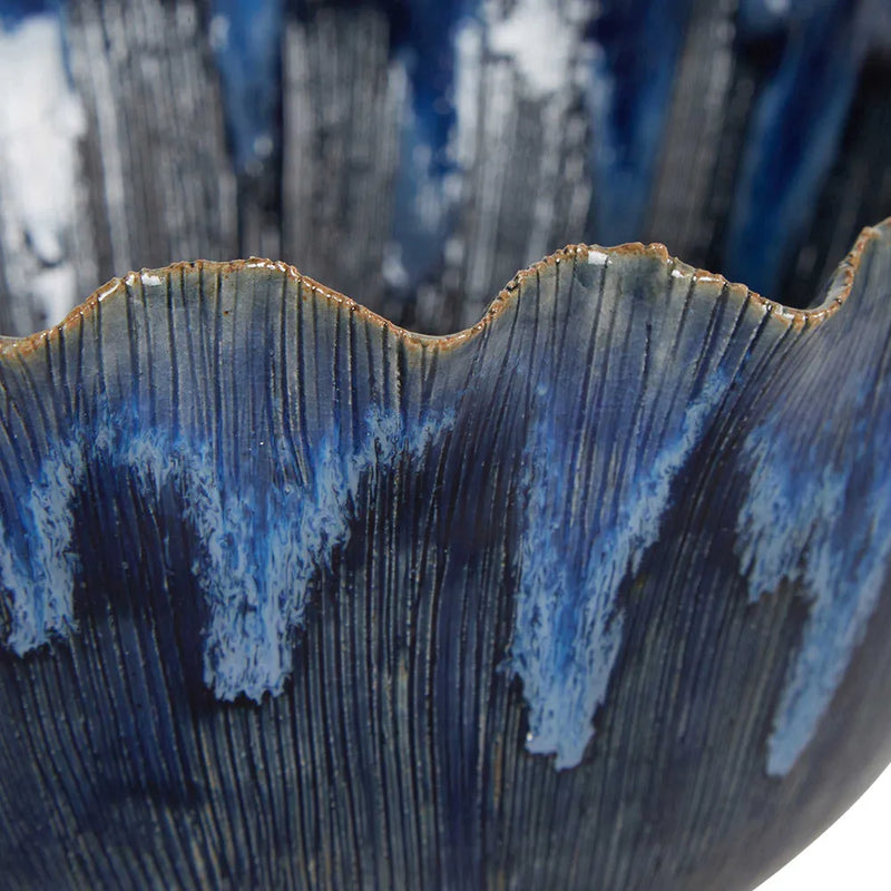 Flora Ceramic Bowl | Blue