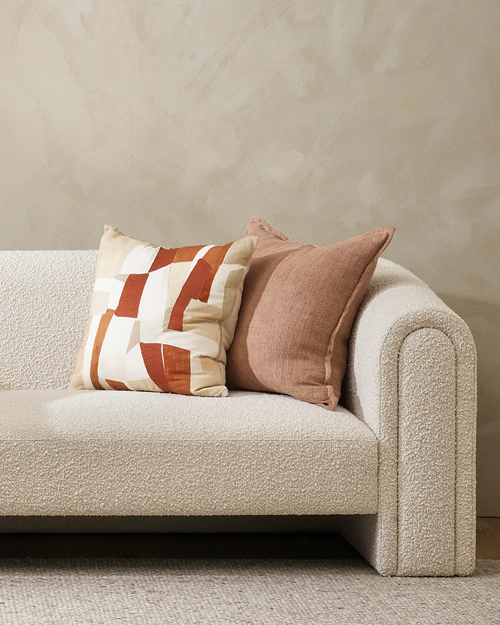 Flaxmill Cushion | Clay